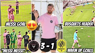 😍CRAZY Reactions as Messi scores and assist Busquets first goal vs Nashville [upl. by Poock815]