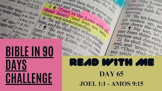 Through the Bible in 90 Days Day 65  Joel 1  Amos 9 ESV [upl. by Enitram]