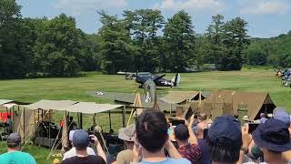 Stinson OY 1 Sentinel and Grumman FM 2 Wildcat takeoff [upl. by Ateuqram]