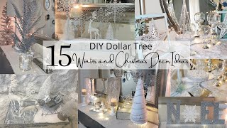 15 DIY DOLLAR TREE WINTER DECOR IDEAS  DIY DOLLAR TREE CHRISTMAS DECOR [upl. by Conover]