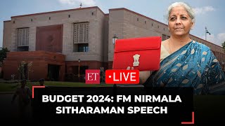 Budget 2024 Live FM Nirmala Sitharaman speech Live from Parliament [upl. by Ahsinahs314]