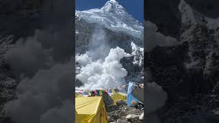 Avalanche  Everest Base Camp  a breathtaking and beautiful sight  Cosmic Nepal shorts [upl. by Berni]