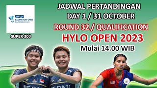 Jadwal Hylo Open 2023 badminton  Day 1 [upl. by Honeyman]