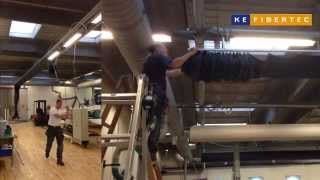 Easy installation of textile ducts with SafeSlider [upl. by Leitnahs]