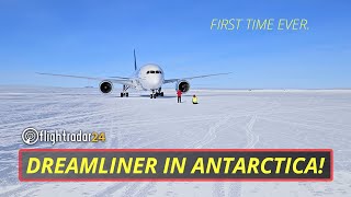 787 lands on Antarctica ICE RUNWAY And takes off again [upl. by Korenblat969]