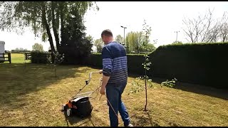 Gras verticuteren met de STIHL RLE 240 [upl. by Spillihp]