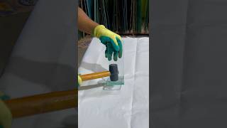 Glass UV GLUE Pasting…🔥🔥🔥…………… shortvideo cuttingglass glasscutting glasswork [upl. by Yvaht]