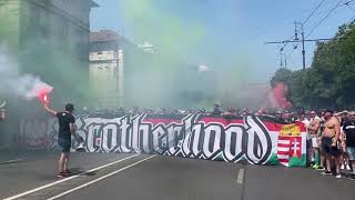 Hungary amp Poland Brotherhood  Budapest 2021  Euro2020 Hungarian Ultras [upl. by Nottnerb]