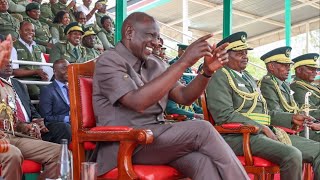 Hatutakula Matunda kama ADAM na EVE Spoken word guy leaves RUTO in stitches during KWS parade [upl. by Naves]