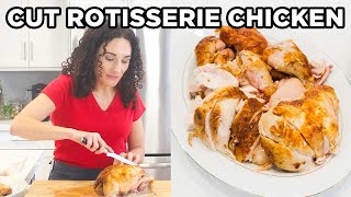 How to Cut a Rotisserie Chicken  No Wasted Meat [upl. by Arel719]