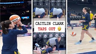 HILARIOUS😂 Caitlin Clark Taps Out 🤯 Katie Lou Gets the Submission in Warmups 😂 [upl. by Ohl]