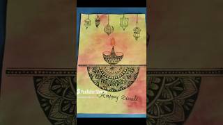 Diwali Special easy diya mandala drawing 🪔 artdiwalidrawing satisfyingPaintellectualPriyA [upl. by Wattenberg52]