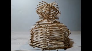 Toothpick building  without glue [upl. by Aham217]