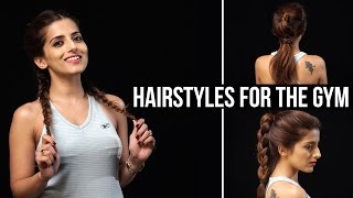 Cute amp EASY Hairstyles For The Gym  SportyAthleticWorkout Hairstyles [upl. by Anilorac149]