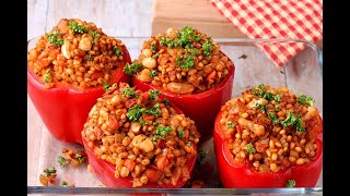 vegan stuffed bell peppers [upl. by Donovan]