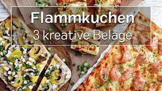 Knusprige Flammkuchen  3 kreative Beläge  eatde [upl. by Rayle]