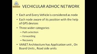 Vehicular Ad Hoc networks [upl. by Deny122]