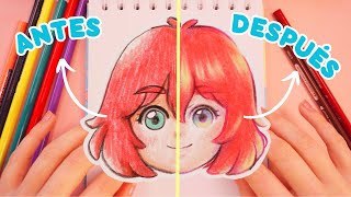 ¡Cómo PINTAR BONITO con LÁPICES DE COLORES 🌈 ¡Incluso escolares TUTORIAL Y TIPS de coloreado ✏️ [upl. by Atsejam]