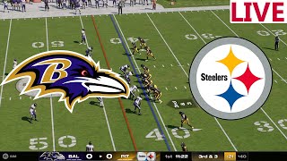 🔴LIVE🔴 Baltimore Ravens VS Pittsburgh Steelers  NFL Week 11NFL season Madden NFL [upl. by Akemaj143]