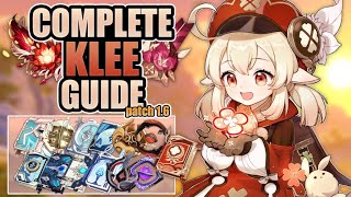 KLEE  COMPLETE GUIDE  4★5★ Weapons Artifacts Builds amp Comp Showcase  Genshin Impact [upl. by Accem]