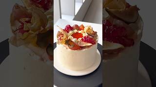 Immersive cake making fire crystal persimmon colorful cake tutorial immersive cakemaking [upl. by Senn]