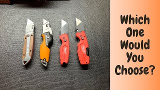 Which Utility Blade Knife Is Best Lets Take A Look Milwaukee Fiskars and Craftsman [upl. by Noremac]