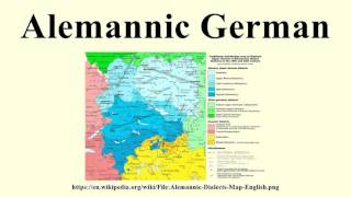 Alemannic German [upl. by Eiramesor882]