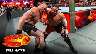 BROCK LESNAR VS SAMOA JOE TITLE MATCH [upl. by Darooge]