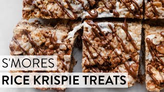 Smores Rice Krispie Treats  Sallys Baking Recipes [upl. by Roldan]