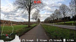 30 minute Indoor Cycling Fat Burning Workout Saarland Garmin 4K Video [upl. by Euqinor]