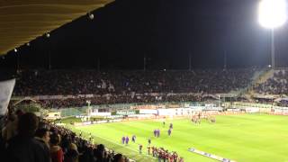 La Fiesole saluta il ritorno di Batistuta allo stadio Franchi [upl. by Laved]