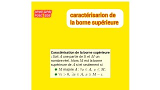 Analyse 1— Exercice 2 —Borne supérieure et borne inférieure — Nombres réels Suites — Bac 1 [upl. by Nsaj]