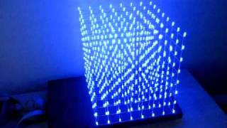 LED cube 8x8x8 demo [upl. by Brigitta]