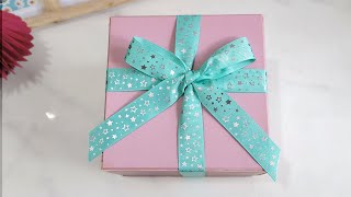 How to tie a perfect bow  Wrapping gift ribbon ideas [upl. by Kcirdec975]