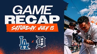 Game Highlights Tigers Score 5 Runs in the 9th Gio Urshela WalksOff the Dodgers  71324 [upl. by Lrig]