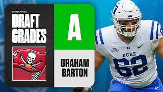 2024 NFL Draft Grades Buccaneers select Graham Barton No 26 Overall  CBS Sports [upl. by Prospero]