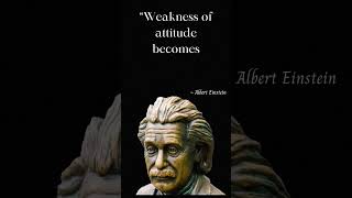 Albert Einstein Quote  Weakness Of Attitude Becomes [upl. by Ahsilram]