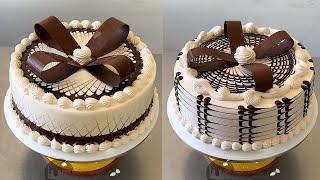 tutorial de decorado de tortas con moños de chocolate y ganache de chocolate [upl. by Drislane944]