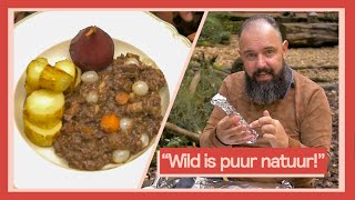 Wildstoof met gepofte pastinaak en stoofpeertjes  Buiten koken met Ramon 5 [upl. by Trip150]