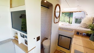 BRAND NEW Van Tour  PERFECTED Van Conversion 🚐 w MODERN BATHROOM SPART ENTERTAINMENT amp 2 BEDS 🤯 [upl. by Farrar]