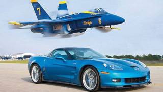 ZR1 Vette vs Jet  Chevrolet Corvette ZR1 Races A US Navy Fighter Jet [upl. by Meece775]