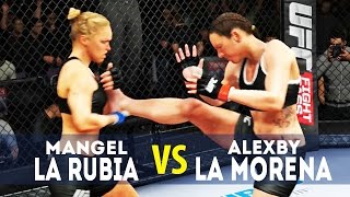 Mangel LA RUBIA VS Alexby LA MORENA Asunto de Mujeres  UFC [upl. by Eikkin775]