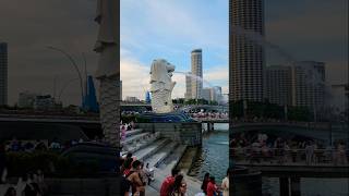 Merlion Park Singapore 🇸🇬 😍 🦁merlionpark singapore marinabay [upl. by Packer642]