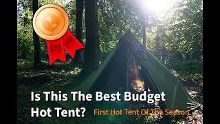 Best 1 Person Budget Hot Tent  Pomoly Titanium Ti Mini 06 Stove hottent wildcamping [upl. by Erfert]