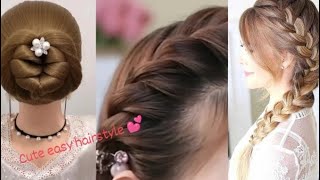 Very easy hairstyle for party 💕💐 long hair 2024 CuTy hairstyle 😍💕viralvideo hairstyle [upl. by Groos]