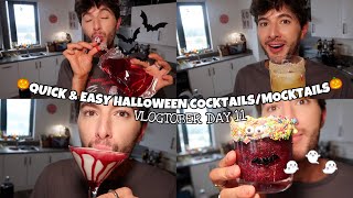 Quick amp Easy HALLOWEEN COCKTAILS amp MOCKTAILS  Vlogtober Day 11 [upl. by Pazit]