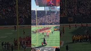 Cincinnati Bengals pregame introductions of Tee Higgins Jamar Chase and Joe Burrow [upl. by Corsiglia]