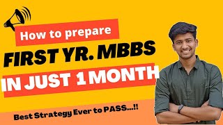 How to Prepare First Year MBBS in a month  Study Plan MBBS  MBBS Exam Tips [upl. by Gabrila635]