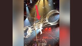 Great Yarmouth Hippodrome Circus acrobat falls from wheel of death  Moment of Circus acrobat fall [upl. by Justinn]