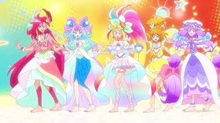 1080p Precure Land Beat Dynamic Tropical Rouge Precure 2nd Group Attack [upl. by Adnylam557]